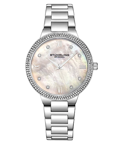 Women's Quartz Silver-Tone Link Bracelet Watch 38mm