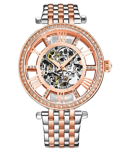 Women's Automatic Silver-Tone Stainless Steel Link Bracelet Watch 38mm