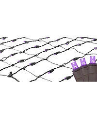Northlight 2' x 8' Purple Led Tree Trunk Wrap Christmas Net Lights - Brown Wire