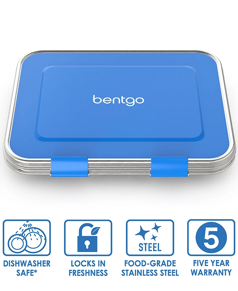 Bentgo Kids Stainless Steel Leak-Resistant Lunch Box (Blue)