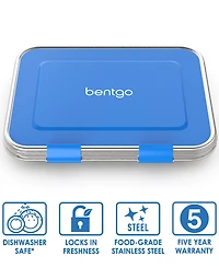 Bentgo Kids Stainless Steel Leak-Resistant Lunch Box (Blue)