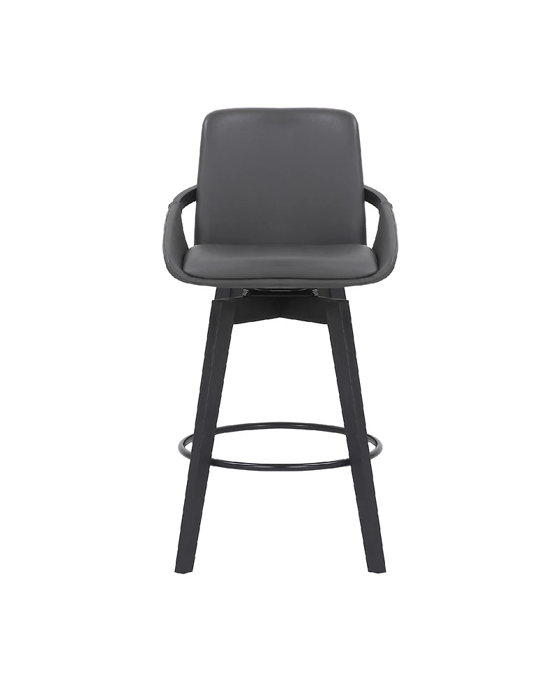 Baylor Swivel Wood Bar or Counter Height Stool