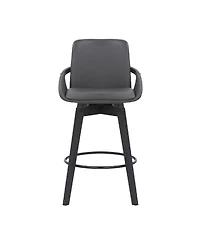 Baylor Swivel Wood Bar or Counter Height Stool