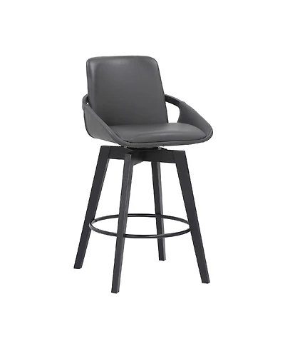 Baylor Swivel Wood Bar or Counter Height Stool