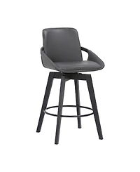 Baylor Swivel Wood Bar or Counter Height Stool
