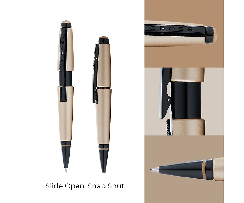 A.t. Cross Edge Matte Hazelnut Rollerball Pen