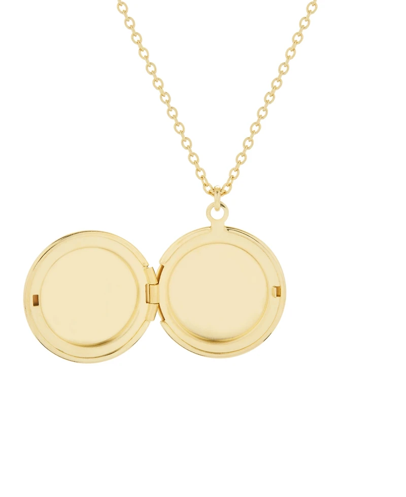 brook & york 14K Gold Plated Isla Initial Long Locket Necklace