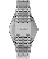 Timex Women's Q Silver-Tone Stainless Steel Bracelet Watch 36mm