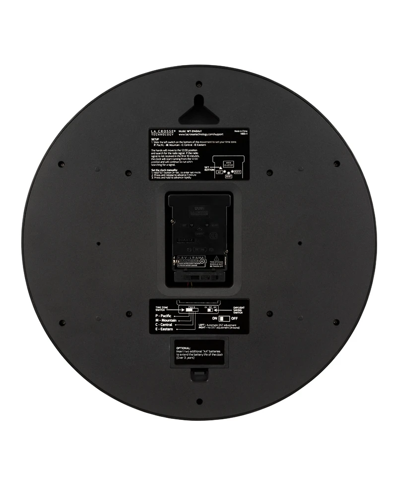 La Crosse Technology 14" Atomic Analog Wall Clock
