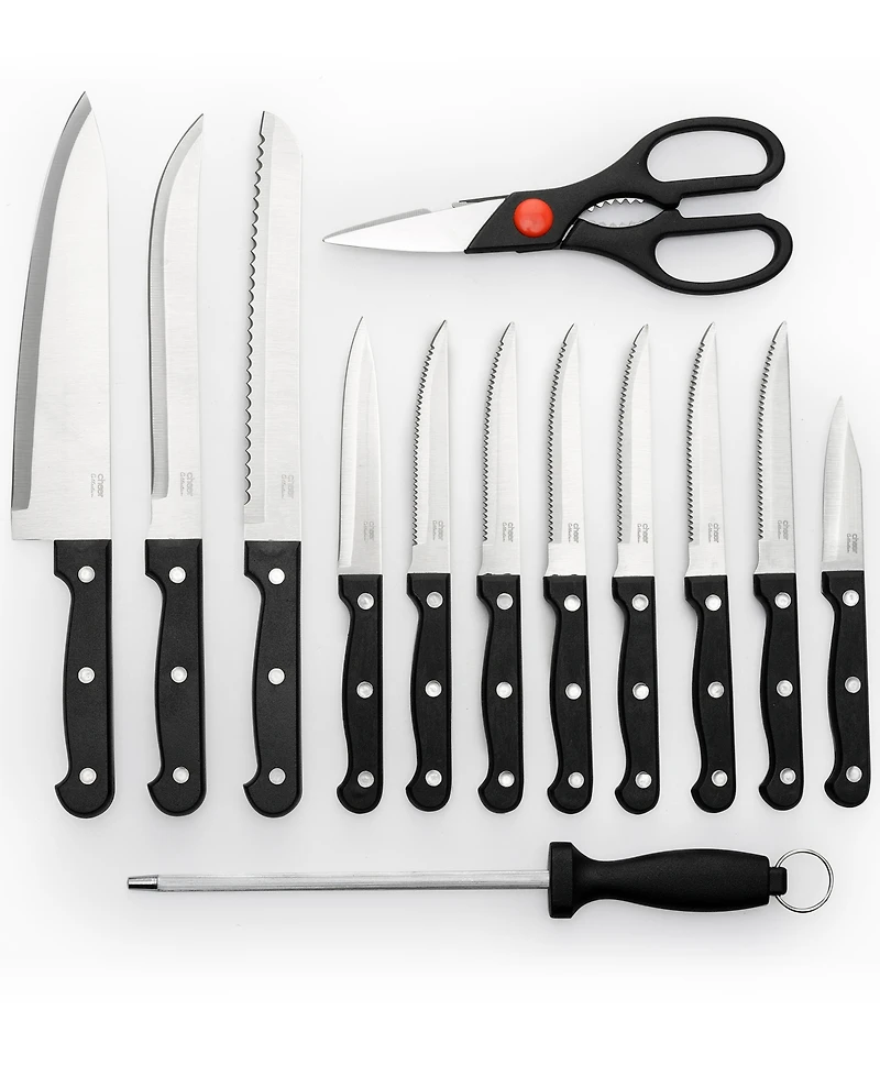 Kitchen Knife with Wooden Block, Set of 13