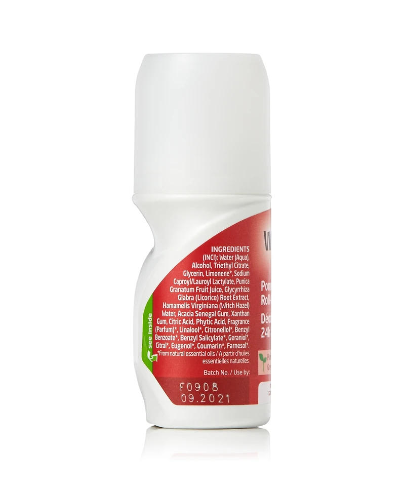 Weleda Pomegranate 24 Hours Roll-On Deodorant, 1.7 oz