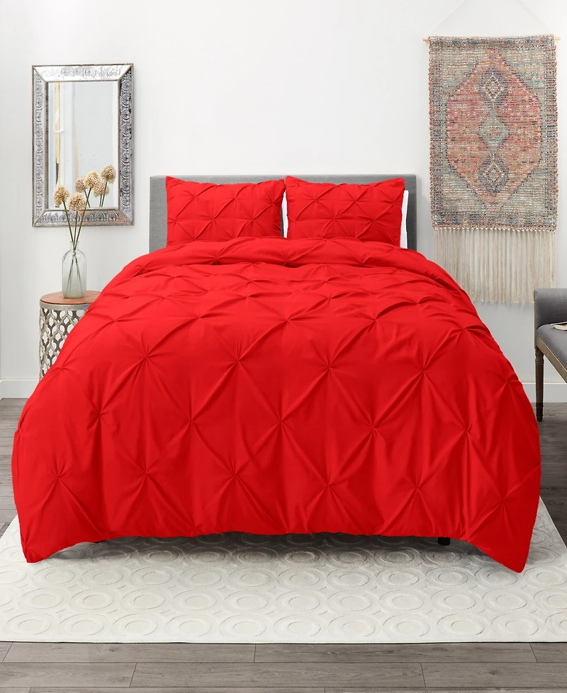 Nestl Pinch Pleat 3-Pc. Duvet Cover Set, California King