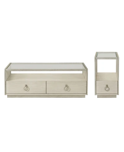 Maisie Rectangle Coffee Table and Chairside Table Set