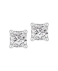 Gia Certified Diamond Princess Stud Earrings (1 ct. t.w.) in 14K White Gold