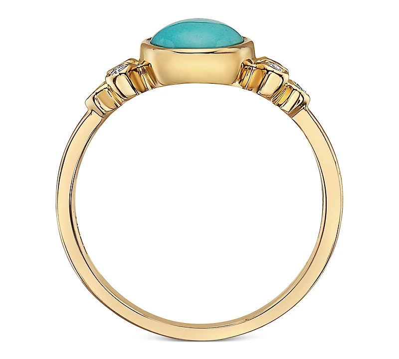 Effy Turquoise & Diamond (1/10 ct. t.w.) Ring in 14k Gold
