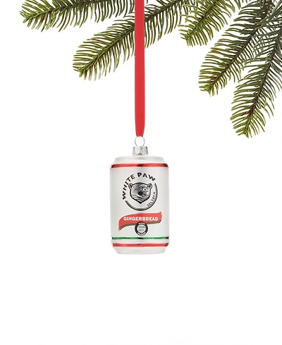 Holiday Lane Foodie and Spirits White Paw Can with Bear Ornament, Created for Macy's