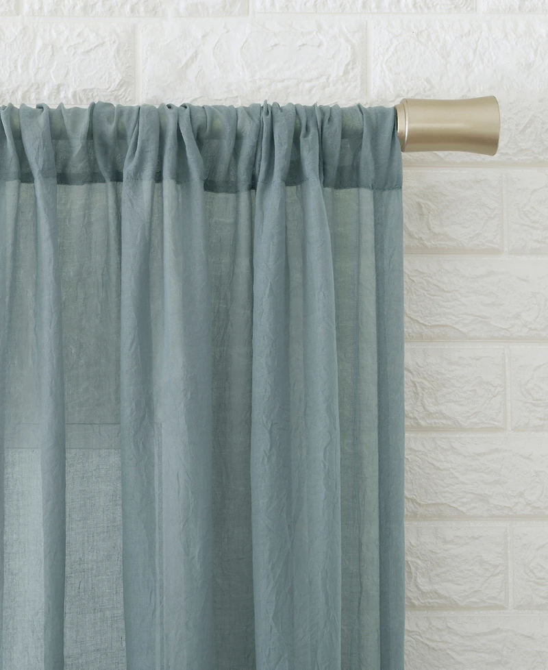 Silvia Crushed Texture Semi-Sheer Rod Pocket Curtain Panel