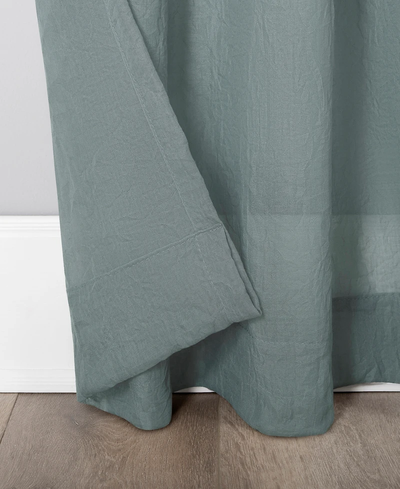 Silvia Crushed Texture Semi-Sheer Rod Pocket Curtain Panel