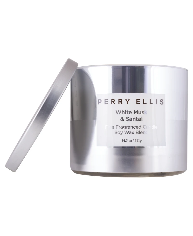 Perry Ellis White Musk and Santal Candle, 14.5 oz