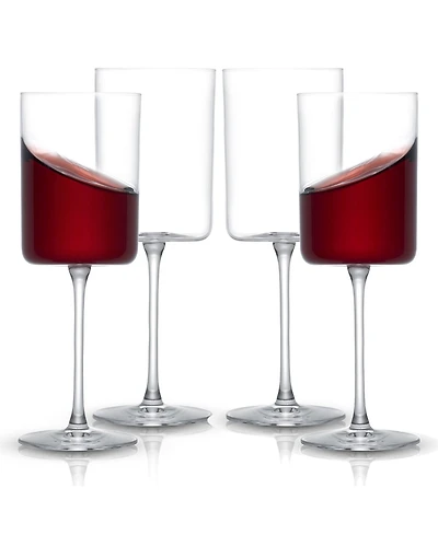 JoyJolt Claire Red Wine Glasses, Set of 4