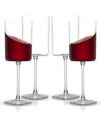 JoyJolt Claire Red Wine Glasses, Set of 4
