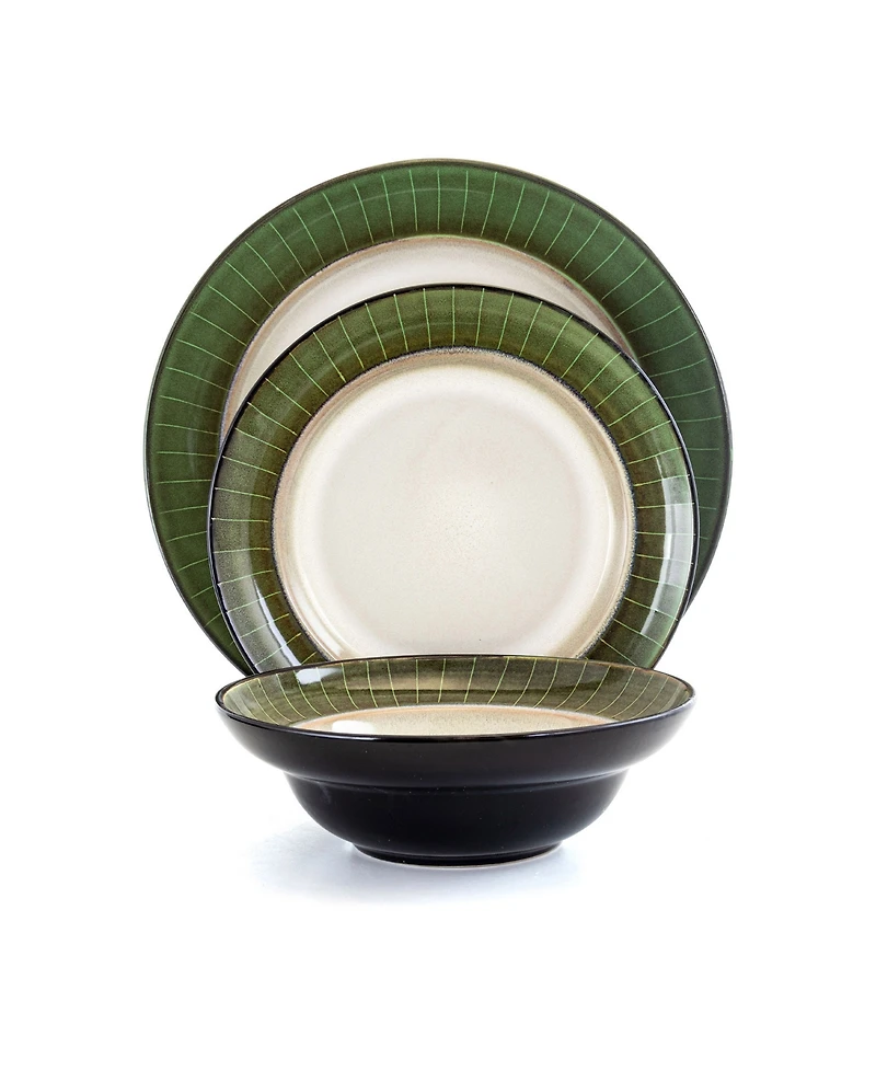 Elama Grand Jade 16 Pc. Dinnerware Set, Service for 4