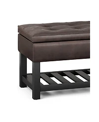 Cosmopolitan Traditional Rectangle Storage Ottoman Bench