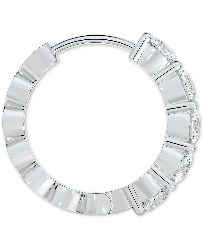 Portfolio by De Beers Forevermark Diamond Extra Small Hoop Earrings (3/4 ct. t.w.) in 14k White Gold, 0.385"