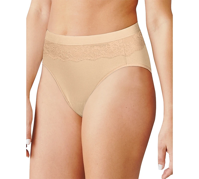 Bali Women's Light Leak Protection Hi-Cut Brief Period Underwear DFLLH1