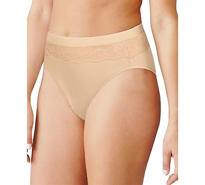 Bali Women's Light Leak Protection Hi-Cut Brief Period Underwear DFLLH1
