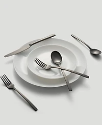 Cambridge Silversmiths Beacon Black Satin 45-Piece Flatware Set, Service for 8