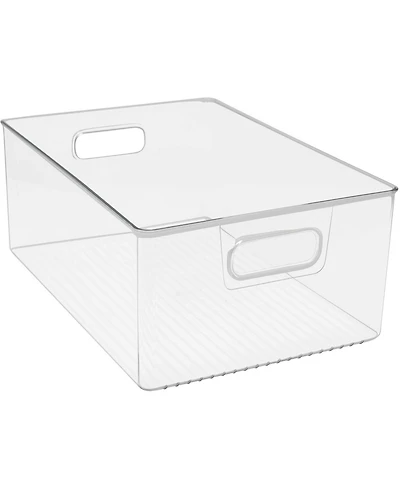 Sorbus 3 Pack Large Clear Plastic Container Bins - Great for Organizing the Kitchen, Fridge, Pantry and More