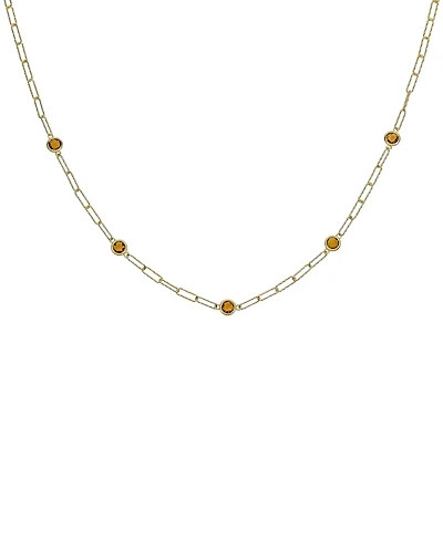 Swiss Blue Topaz Paperclip Link 18" Statement Necklace (4 ct. t.w.) Sterling Silver (Also Amethyst & Citrine)