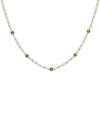 Swiss Blue Topaz Paperclip Link 18" Statement Necklace (4 ct. t.w.) Sterling Silver (Also Amethyst & Citrine)