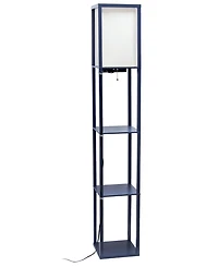 Simple Designs Floor Lamp Etagere Organizer Storage Shelf