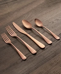 Cambridge Silversmiths Rhiannon Copper Satin 20-Piece Flatware Set, Service for 4