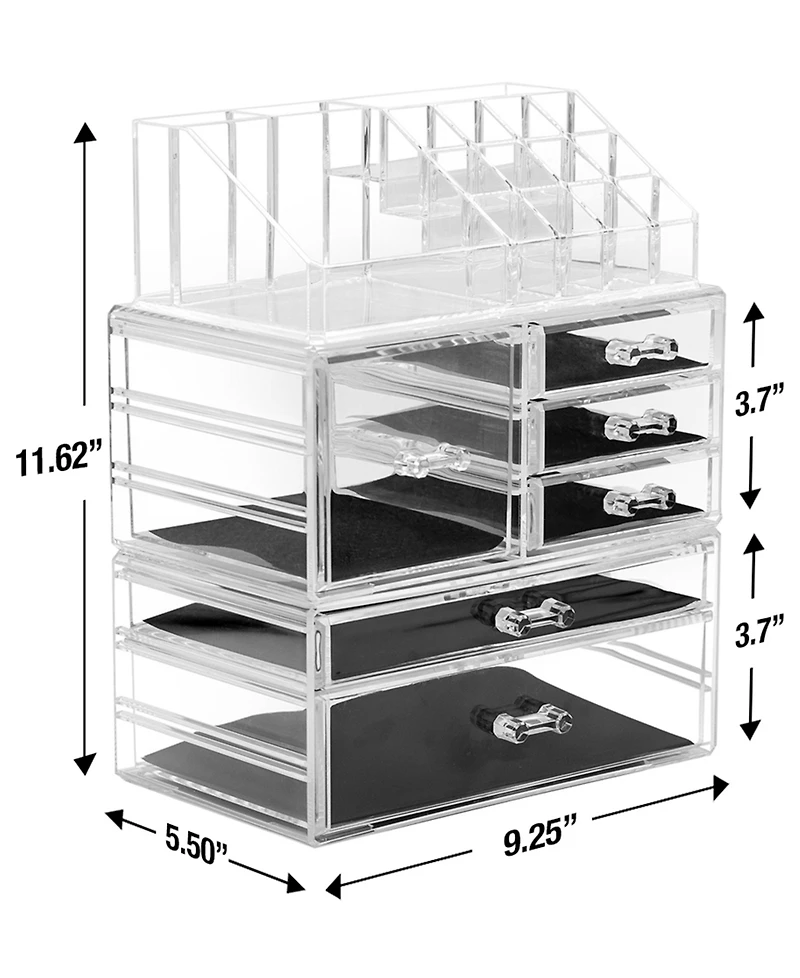 Sorbus Cosmetic Makeup and Jewelry Large Storage Case Display Organizer