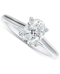 Portfolio by De Beers Forevermark Diamond Oval-Cut Cathedral Solitaire Engagement Ring (5/8 ct. t.w.) in 14k White Gold