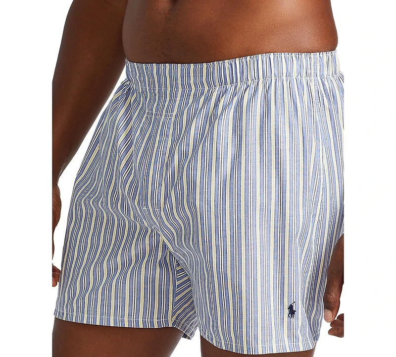 Polo Ralph Lauren Men's 3-Pack Big & Tall Woven Boxers