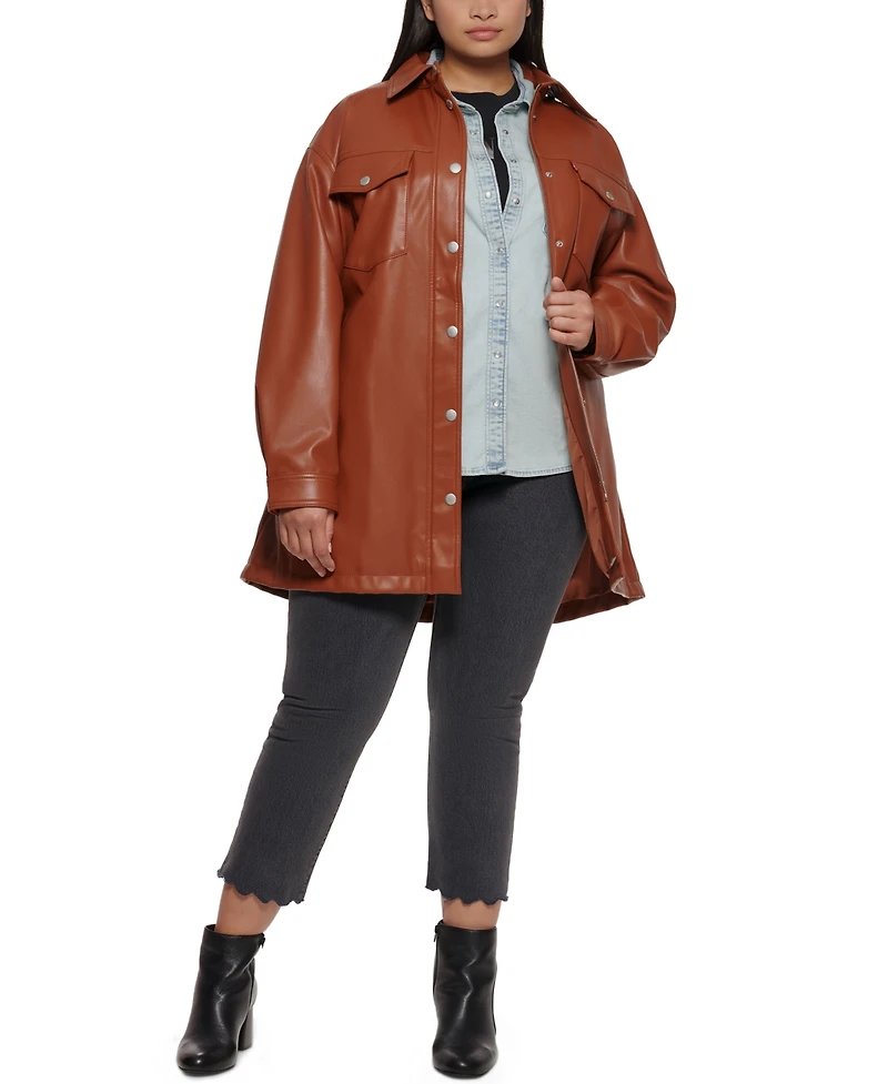 Levi's Trendy Plus Size Belted Jacket
