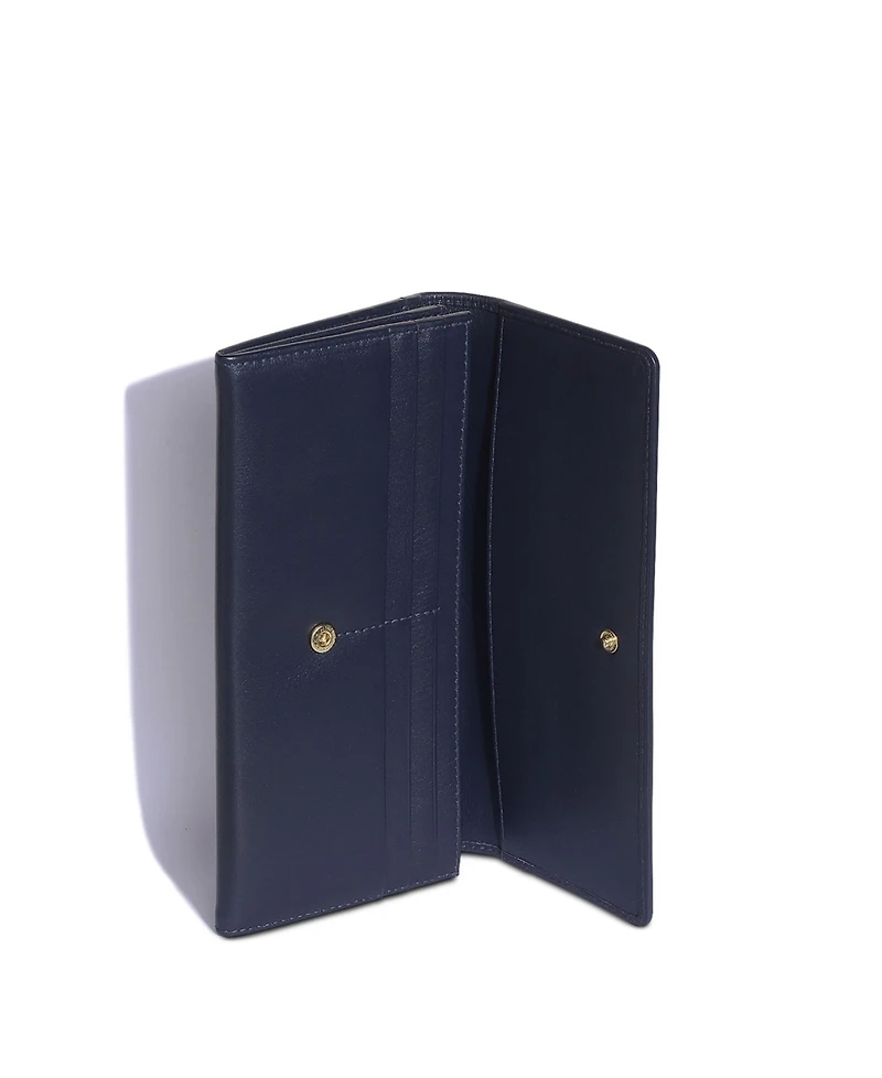 Women's Large Flap Over Bifold Matinee Wallet
