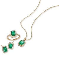 Effy Emerald (1-3/8 ct. t.w.) and Diamond (1/4 Ring 14k Gold, Created for Macy's
