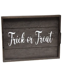 Elegant Designs Decorative Wood Serving Tray with Handles