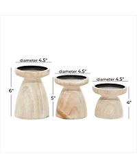 Natural Candle Holder, Set of 3
