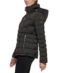 Calvin Klein Women's Faux-Fur-Trim Hooded Puffer Coat, Created for Macy's