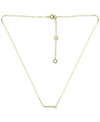 Giani Bernini Cubic Zirconia Solitaire Bar Pendant Necklace, 16" + 2" extender, Created for Macy's