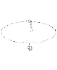 Giani Bernini Cubic Zirconia Apple Ankle Bracelet in Sterling Silver, Created for Macys