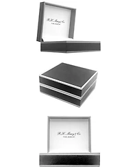 Black Diamond Cluster Square Stud Earrings (1/6 ct. t.w.) in Sterling Silver