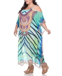 Plus Sheer Maxi Caftan