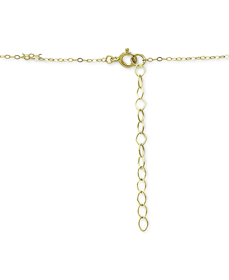 Giani Bernini Cubic Zirconia Curved Bar & Evil Eye Pendant Necklace, 16" + 2" extender, Created for Macy's